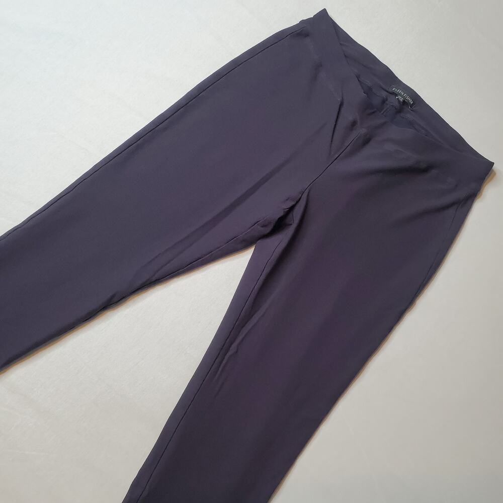 Eileen Fisher Womens Size XS Stretch Crepe Slim Leg Pants Blue